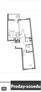 2-к квартира, 56 м2, 9/22 эт.