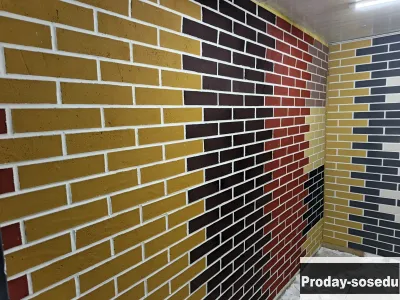 Гибкий кирпич на сетке