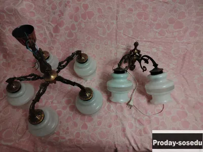 Люстра и бра комплект СССР ретро винтаж