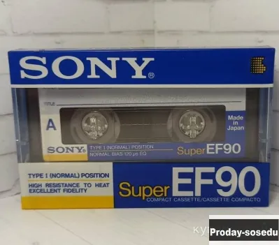 Кассета Sony Super EF90, 2000, Электроника, TV, видео, аудио, Музыка и фильмы, Светлана