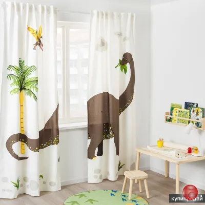 Шторы вдетскую jättelik йэттели IKEA икеа Динозавр