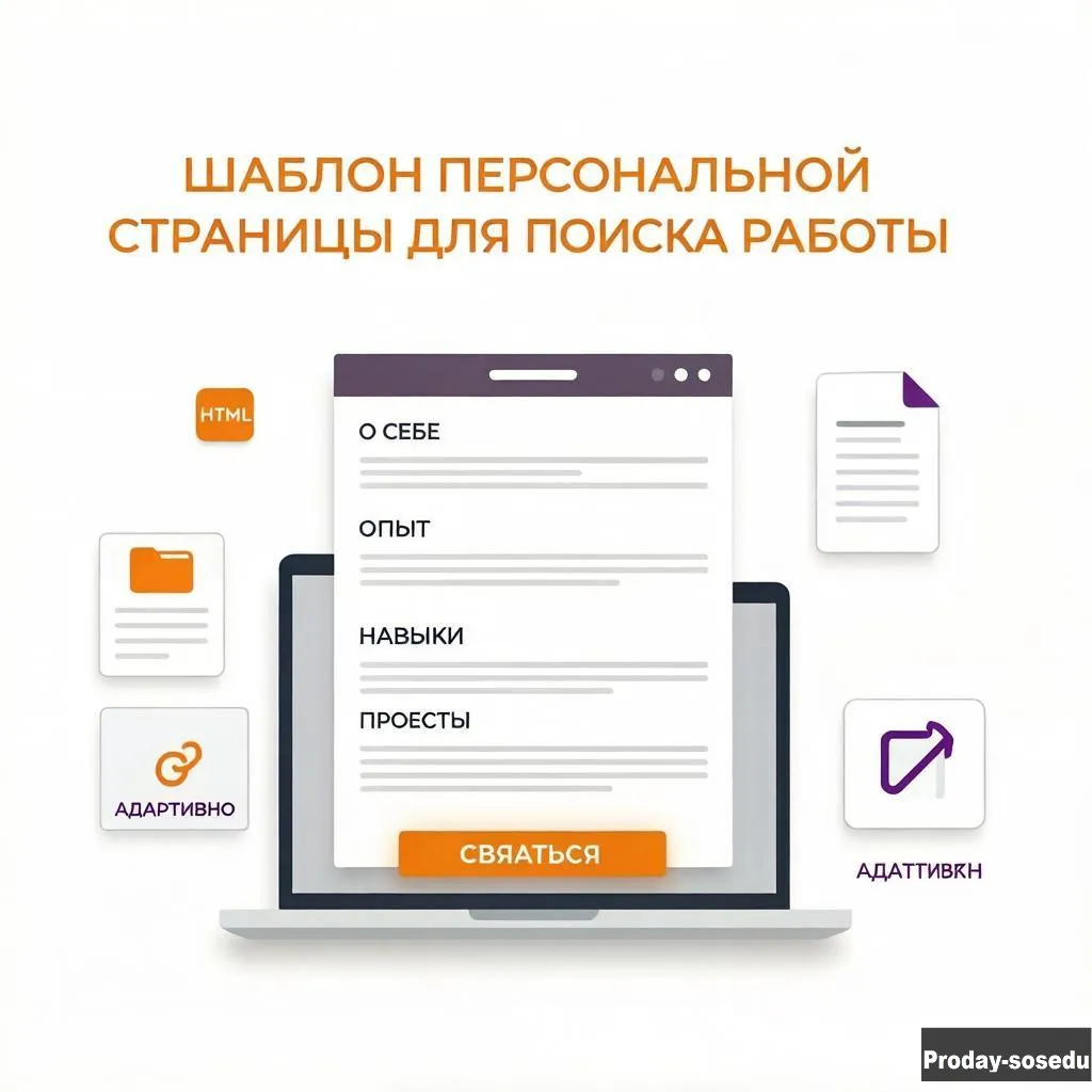 Шаблон персональной страницы для поиска работы