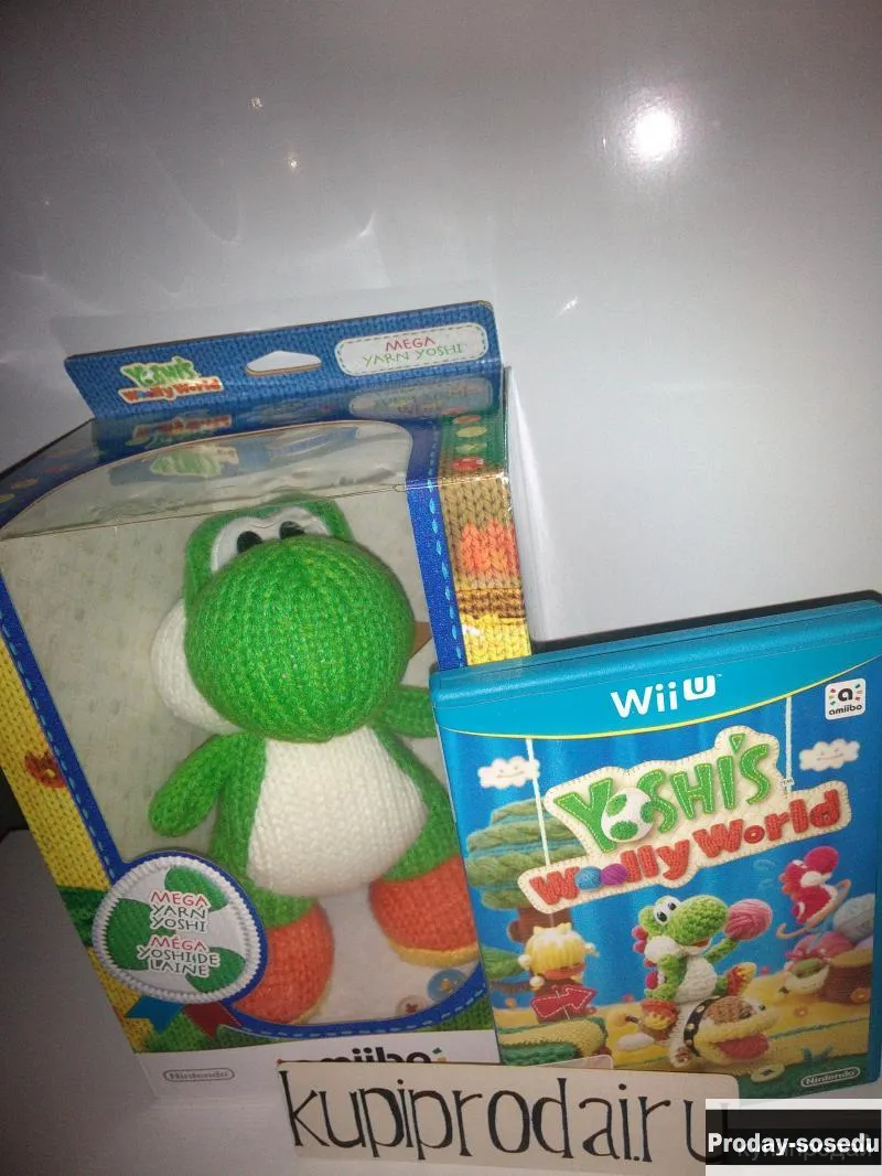 Игра для Nintendo Wii U Yoshi's Woolly World с Amiibo Mega Yarn Yoshi