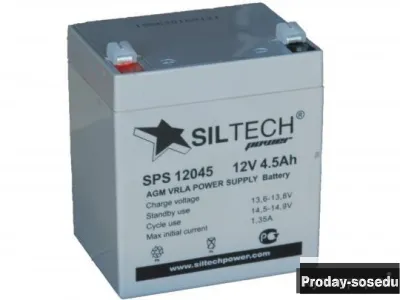 ИБП аккумулятор Siltech SPS 12V4.5 А (90х70х102) п/п, Блоки питания, Воронеж