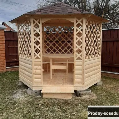 шестигранные беседки